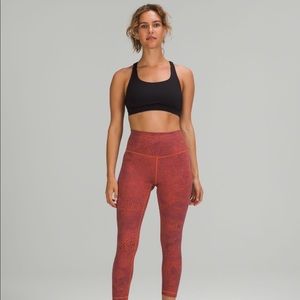 Lululemon Wunder Train *Crackle Glaze Vintage Orange Larkspur